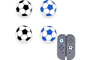 PRYSM GAMING Fußball-Daumengriffe, kompatibel mit Nintendo Switch Joy-Cons OLED und Switch Lite Silikon-Schutzhüllen – 4 Stück
