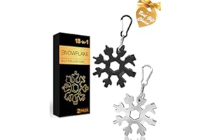 NDAKTER Gifts for Men, Stocking Fillers Gadgets for Christmas, 18-in-1 Snowflake Multitool Gifts for Him Dad Men Who Have Everything(2 Pack)