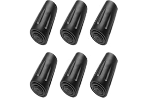 LMOGWL 6 Pezzi Gommini per Racchette da Trekking Gommini per Bastoncini Nordic Walking Gommini per Racchette da Trekking Tutti i Bastoncini da Camminata Nordica Bacchette Trekking, Diametro 11mm(nero)