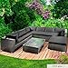 Produktbild BRAST Poly-Rattan Gartenmöbel Lounge Set 14 Modelle 3 Farben 4-12 Personen Sitzgruppe Luxus Grau