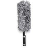 Krafz home Kaliteli Teleskopik Uzatılabilir Mikrofiber Yumuşak Başlıklı Toz Alma Fır&ccedil;ası, P&uuml;sk&uuml;l&uuml; B&uuml;k&uuml;lebilir Dip K&ouml;şe Başlık