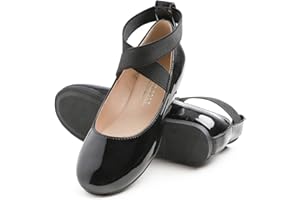 Feversole Girls Cute Dress,Ragazze Mary Jane Strap Scarpe Basse Ballerine da Principessa Scarpe da Scuola Piatte