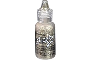 Stickles Glitter Glues Ranger Industries 9696 Stickles, Platinum, Beige
