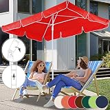 ⭐⭐⭐⭐⭐ FÁCIL DE USAR: Este parasol con estructura rectangular es muy fácil de abrir y cerrar, y su inclinación es variable