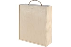 Feniks Caisse à vin en bois pour trois bouteilles, boîte cadeau, 1 pièce (1 paquet)