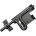 Litensh Slide Bolt Gate Latch, Door Lock with Padlock Hole, Sliding Bolt Hardware Gate Latch Barrel Bolt Locking for Wooden Fence,shed Door,Yard Door,Barn Door Outdoor Latch,Black