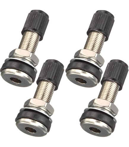 Lot De 4 Tiges De Valve Métal Laiton 11,3 Mm – Valves Tubeless Universelles – Résistantes Haute Température Pour Moto, Voiture, Tondeuse, Go-Kart, Remorque Bateau
