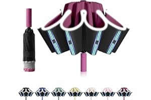 FANSEZQ Parapluie Automatique Inversé Compact - Ouverture/Fermeture Auto, 10 Baleines Coupe-Vent - Diamètre 105 cm - Résistant aux Intempéries pour Homme et Femme