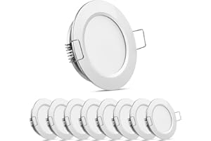 Obeaming 8 x Spot LED 12V Camper Faretti LED Incasso 12V, Dimmerabile Mini Spot LED per Camper Barca Furgone Roulotte, DIA 70mm CRI93 Alluminio (Argento, 5000K)