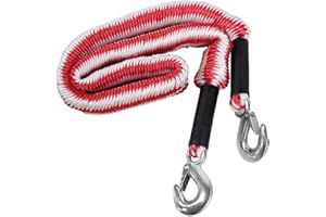 APA 26132 Abschleppseil Pkw Stretch Matic, bis 2500 kg, elastische Länge, mit Sicherheitsfahne, 4 m