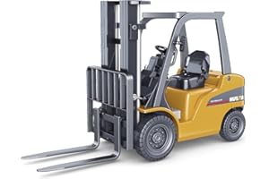 fisca 1/50 Gabelstapler Metallfahrzeug,Realistisch Baustelle Baustellenfahrzeuge Klein,Hochwertiges Hebefahrzeug Spielzeug für Kinder und Erwachsene(Baggerlader)