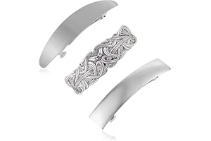 XHBTS 3 Stück Haarspangen für Mädchen, Schmale, Lange Federn, Glatte Oberfläche,Haarnadeln Vintage Keltische Haarspange Barrette
