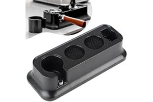 EFUTURETIME Tamper Station Cafe 51-58mm Universal, Coffee Tamperstation Ajustable de ABS, Espresso Tamper Holder Antideslizante para Barista Accesorios Almacenamiento