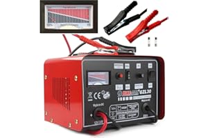 MARPOL Caricabatteria per Auto Moto | con Funzione di Carica Rapida | per Batterie al Piombo 12-24V | 30-180 Ah | Portatile | Rossa