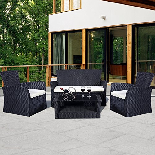 Gartenmöbel Rattan Lounge Set Polyrattan Sitzgruppe Rattanmöbel Garnitur Garten - 2