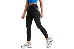 CRZ YOGA Butterluxe-leggings fickor för flickor | Extremt mjuka, skonsamma kompressionsbyxor, yogabyxor, atletiska, högmidjad