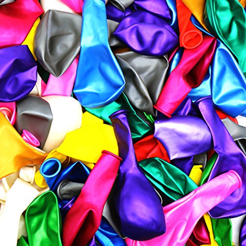 Kebinfen® 50 Stück Luftballons Metallic Bunte 12″ Ø ca. 30 cm - 2