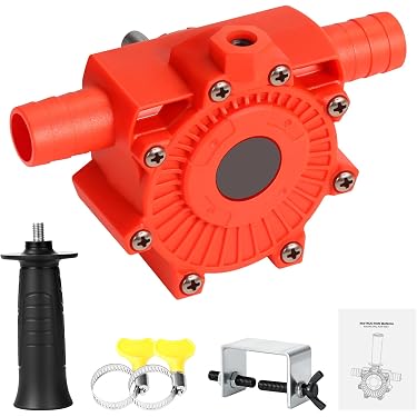 Pompa Elettrica 2000l H Pompa Per Trapano Elettrica - Tubo 2m 3/4", Portata 2000L/h, Per Acqua, Mini Pompa Versatile Pompa Aspira Liquidi - copertina