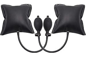 Namotu Heavy Duty Doorstop Set, 2 Mounting Cushions, Black, Resin, Medium (6.5 x 6.5 inches), 2 Pieces