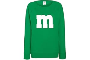 Shirt-Panda Damen Sweatshirt · M&M · Karneval Gruppen Kostüm · Fasching Verkleidung · Party Outfit · Darts JGA Frauen · Lady Fit Sweater · Mädchen Pullover ·