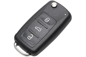 KUYUANSU Ersatz-Klapp-Autoschlüsselgehäuse Funkschlüssel Schlüssel für VW Golf Mk6 T1guan Polo Passat CC SEAT Skoda Octavia 3Taste
