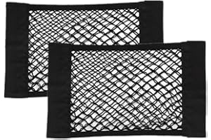CHANGYEAH 2 Pezzi Rete Portaoggetti per Auto Bagagliaio,Rete Portaoggetti da Bagagliaio,Tasca Organizer Sedile Autorete con Velcro,Borsa Net Elastica Universale,per del Camion,Auto,Camper(40x25cm)