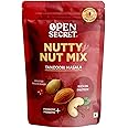 Open Secret 100% Natural and Premium Healthy Tandoori Mix Dry Fruits and Nuts | Healthy Party Snack Mix | Dry Fruits Mix with Cashew Almond - Pack of 1 (135g)