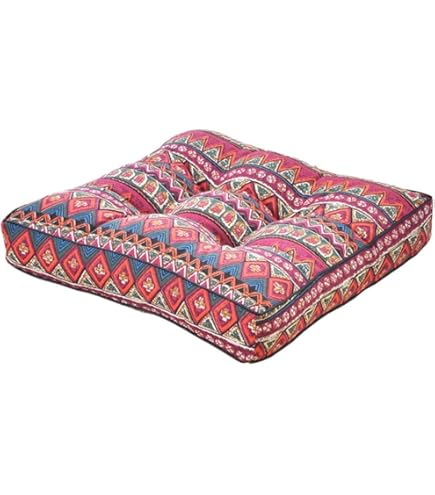 Orientalisches Patchwork Kissen 40cm - Bodenkissen Mit Baumwollfüllung
