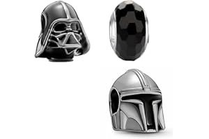 HappyStar Wisiorek charms ze srebra próby 925 do bransoletek, wisiorek typu charms, dla kobiet, kompatybilny z europejskimi bransoletkami i łańcuszkami Pandora (z koralikami dystansowymi