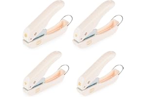 Vaessen Creative Lochzange - Motivstanzer Set – 4 Stück - Kreis, Sterne, Viereck und Herz – 6,4 x 6,4 mm - Stanzzange - Mini Locher für Formen aus Papier Stanzen - Karten Basteln - Scrapbook Zubehör