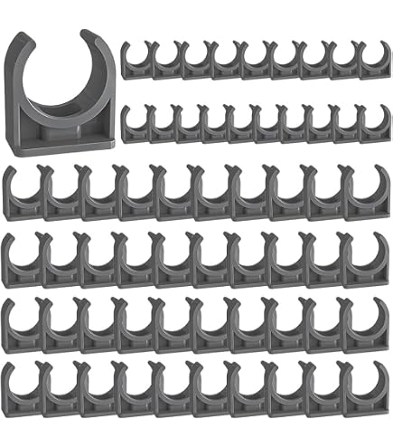 TOP-VIGOR 10 Clip Di Supporto Per Tubi LED T8 - Staffa Di Montaggio A U In Acciaio Inossidabile Con Viti - Morsetti Per Lampadine Fluorescenti - Fissaggio A Parete O Soffitto - 2
