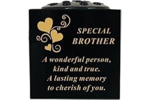 Yaldram Graveside Memorial Rose Bowl, Grave Vase Container for Flower with Personalised Verse Memorial Gift for Loved One. (Brother)