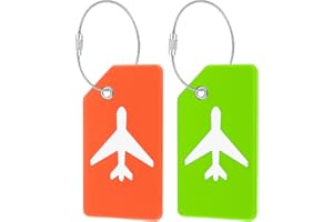 étiquettes à Bagages avec étiquette d'Adresse, étiquettes à Bagages de Valise en Silicone avec étiquettes Nominatives pour Bagages Valise Sac à Main (2)
