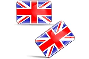 BIOMAR LABS 2 x wypukłe silikonowe naklejki 3D UK Union Jack National Wielka Brytania flaga Wielkiej Brytanii samochód kask motocyklowy F 32