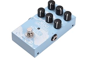 summina Gitarren-Effektpedal, digitales Reverb-Pedal, digitale Modellierung, Nachhall-Effektor mit 9-Modi-Reverb-Auswahl für Gitarre, Bass, Universum