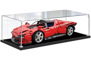 VAVAVIA 1 pezzo 65x30x20cm Vetrina Acrilica Trasparente Antipolvere 3mm, Una Grande Display Box Per Lego 10327 42115 42143 42156 42172 75315 Modello