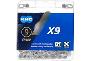 KMC Unisexe – Adulte X9SL Ti-N X9 SL chaîne 9 Vitesses, 114 maillons