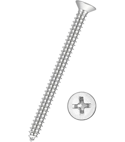 DTGN 200Pcs M2x6mm Flat Head Wood Screws, Carbon Steel Phillips Self Tapping Screws - Good for Woodworking, Furniture - Copper