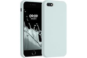 kwmobile Carcasa Compatible con Apple iPhone SE (1.Gen 2016) / iPhone 5 / iPhone 5S Funda - Case TPU y Silicona antigolpes - Apto Carga inalámbrica - Menta Cool