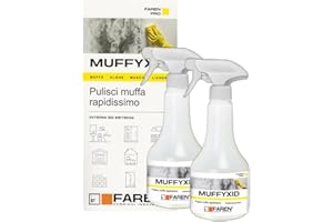 Faren MUFFYXID, Limpiador de Moho de Acción Rápida, Eliminación Eficaz de Hongos y Algas, Higienizante Potente, 500 ml (500ml X 2)