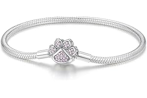 HappyStar Bransoletka ze srebra próby 925, charms, bransoletka damska, kompatybilna z charmsami Pandora, prezent na Dzień Matki, prezent dla kobiet.