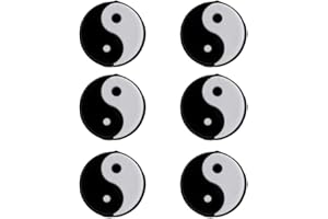 Sharplace Lot de 6pcs Amortisseurs de Vibrations Anti-Vibrateurs pour de Tennis Motif - et Blanc