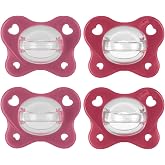 Chicco Dual Soft Pacifier, Newborn 16-36 Months, Bicolor, Set of Silicone Pacifiers with Double Softness, Soft Nipple, Suppor