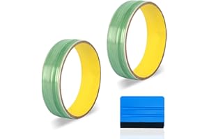 QYRDBGY 2 Stück Knifeless Tape, 10m Messerloses Klebeband mit Filzrakel Vinyl Film Schneiden Sicherheit Schneideband Kratzfrei Folie für Car Wrapping Vinylfolie Folienscheiden