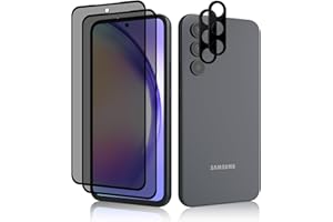 MiKoyi Sichtschutz Schutzfolie für Samsung Galaxy S23 FE, [2+2 Stück] Gehärtetes Glas Folie Privacy Displayschutz Kameraschutz Anti Spy Schutz 9H Härte Blickschutzfolie für Samsung Galaxy S23 FE