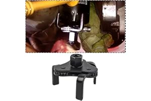 JNNJ Universal Oil Filter Wrench, 3 Jaw Adjustable Oil Filter Removal Tool, Fuel Pump Lid Wrench Tank Cover Oil Pump Cap Removal Tool, for Cars, Trucks, Tractor(Black)