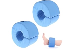 BEUFEE 2 PCS Foot Elevation Pillows, Foot Elevator Support Ankle Heel Elevator Wedge Medical Ankle Cushion for Bed Sore Foot Pressure Ulcer Sleeping Feet Leg Rest Elevated Support Foam Surgery Recovery