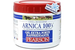 ARNICA 100'S - Arnica per Cavalli, Gel Extraforte Raffreddante Pearson. Crema Arnica Gel Forte con Artiglio del Diavolo e Mentolo. Pomata Defaticante e Rilassante (Arnica RAFFREDDANTE, 500 ML)