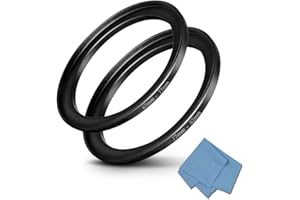67mm-77mm & 77mm-82mm Step Up Ring [2 Pack] 67mm Lens to 77mm Filter & 77mm Lens to 82mm Filter, KOMET Camera Lens Filter Step-Up Ring