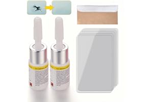 UJOOGBU Windscreen Repair Kit,Windscreen Chip Repair Kit,Glass Repair Kit,Windshield Repair Kit,Car Scratch Repair Kit,Glass Scratch Remover,Car Glass Repair Kit for Cracks,Bulls-Eye,Star-Shaped,Nicks